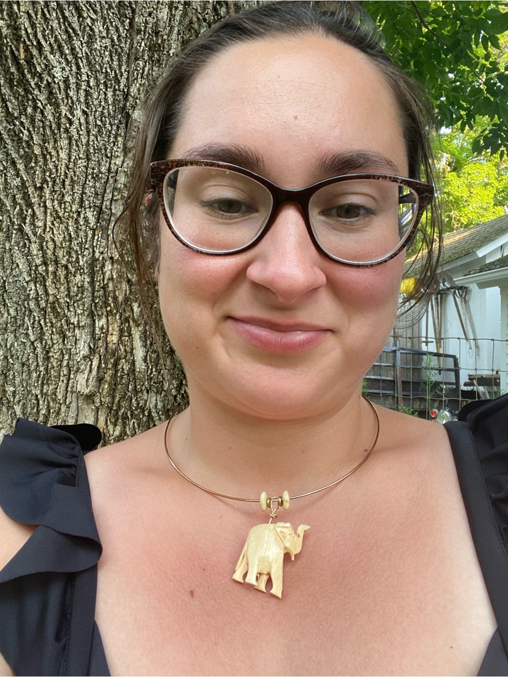 Elephant Pendant Necklace Neck Bangle Neckwire 😍 🐘 - Picture 2 of 12